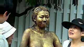 Body paint in national costume